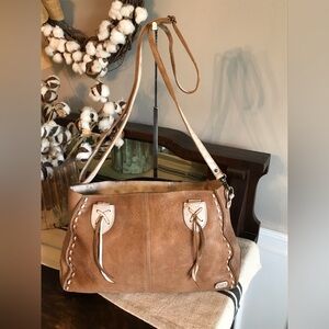Bed Stu Rockababy Crossbody Cashew Nectar Lux Leather MSRP $300